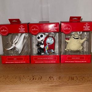 NIB (3) Disney Nightmare Before Christmas Ornaments